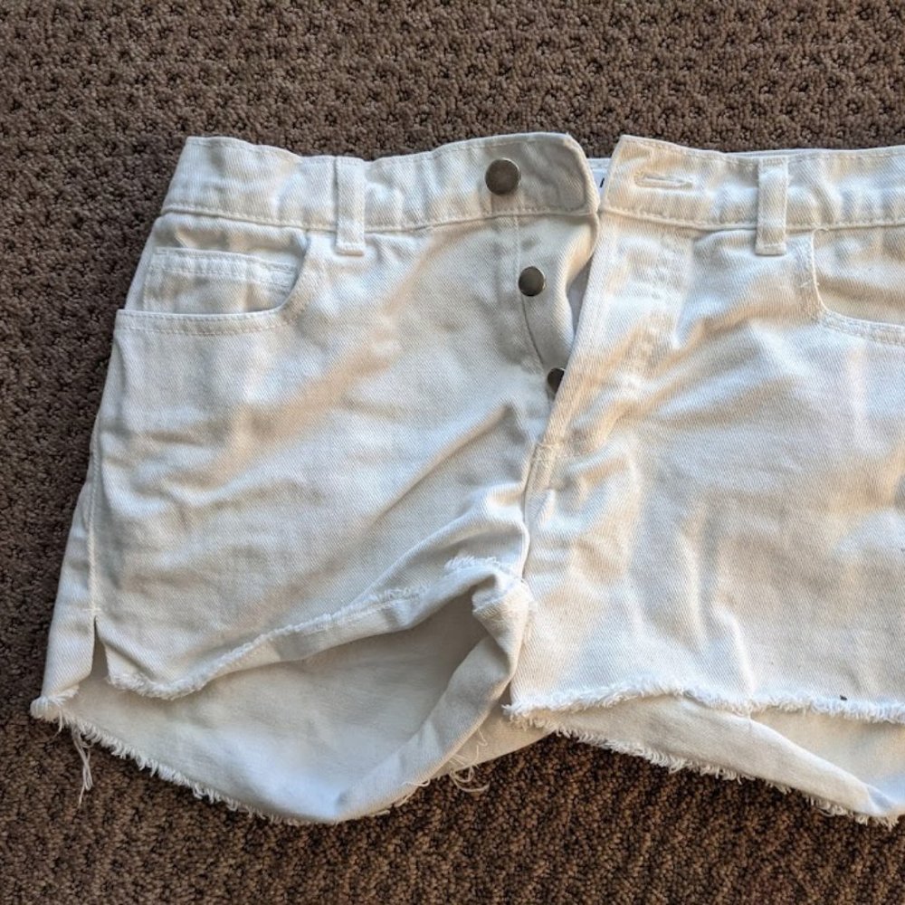 Women's American Apparel Jeans, White Jean Shorts